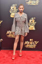 <p>Amandla Stenberg was leggy in Fendi. (Photo: Getty Images) </p>