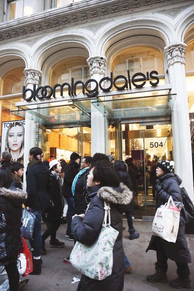 Outside Bloomingdale’s SoHo on a chilly Black Friday.