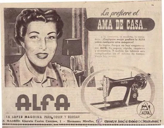 Anuncio de Alfa de 1955, vía todocoleccion.net