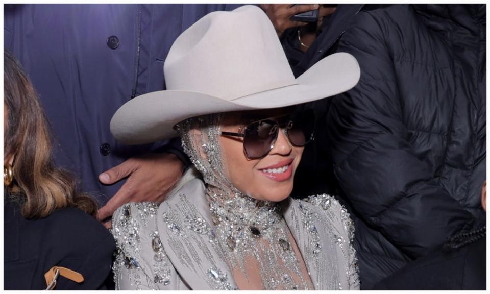 Beyoncé attends the Luar fashion show during New York Fashion Week on Feb. 13, 2024, in New York City