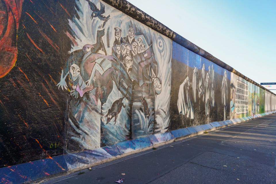 East Side Gallery of the Berlin Wall.