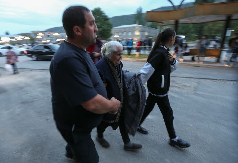 Refugees from Nagorno-Karabakh arrive in Goris