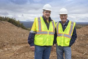 Mark Bristow, President and CEO of Barrick Gold, and Greg Lang, President and CEO of NOVAGOLD, visit the Donlin Gold project site, September 2021.