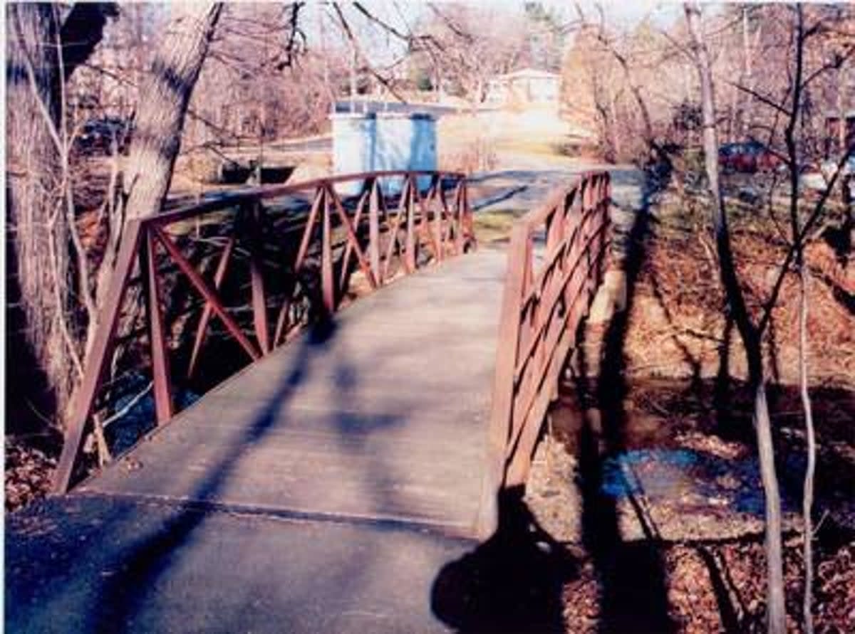 ‘Ellis' Drop Site: Under a footbridge over Wolftrap Creek near Creek Crossing Road at Foxstone Park near Vienna, Virginia (FBI)