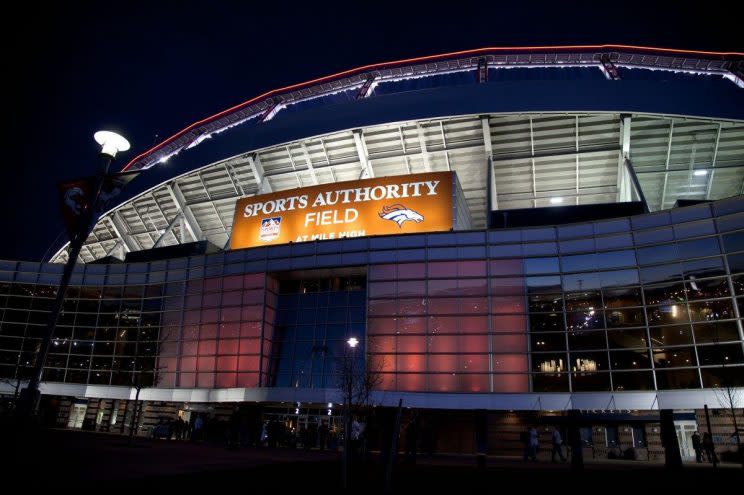 A fan died after falling an estimated 30-50 feet at Denver's Mile High stadium. (Associated Press)