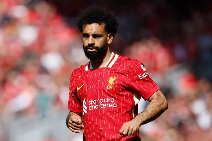 Mohamed Salah looks on during Liverpool 2-0 Wolves.