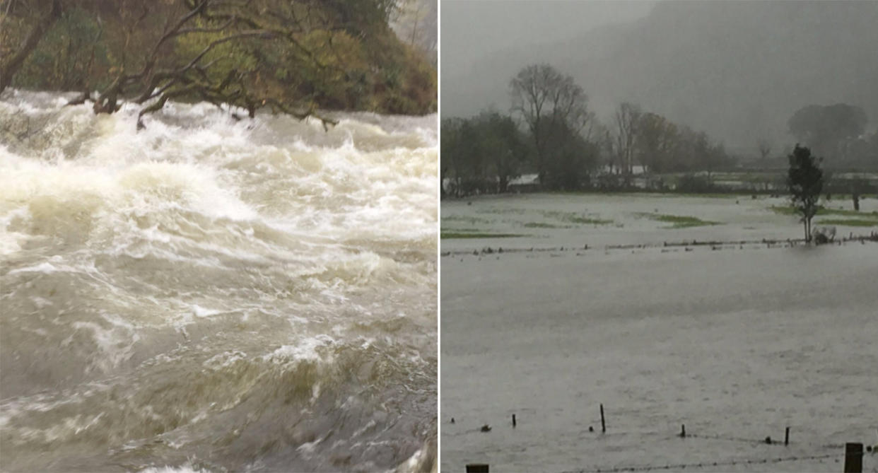 Cumbria floods: Areas receive 79mm of rain in 36 hours as warnings issued (Twitter/Pete Barron)