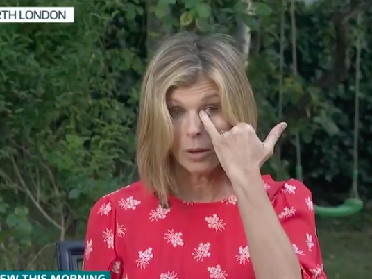 Kate Garraway became tearful as she spoke about her husband's condition (GMB/ITV)