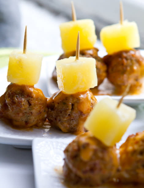 Spicy-Sweet Glazed Cocktail Balls