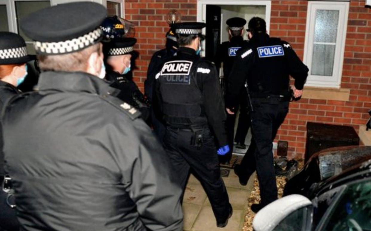 Police raid the cottage used as 'full service' drug production unit to produce kilos of amphetamines - Dave Kendall /Merseyside Police