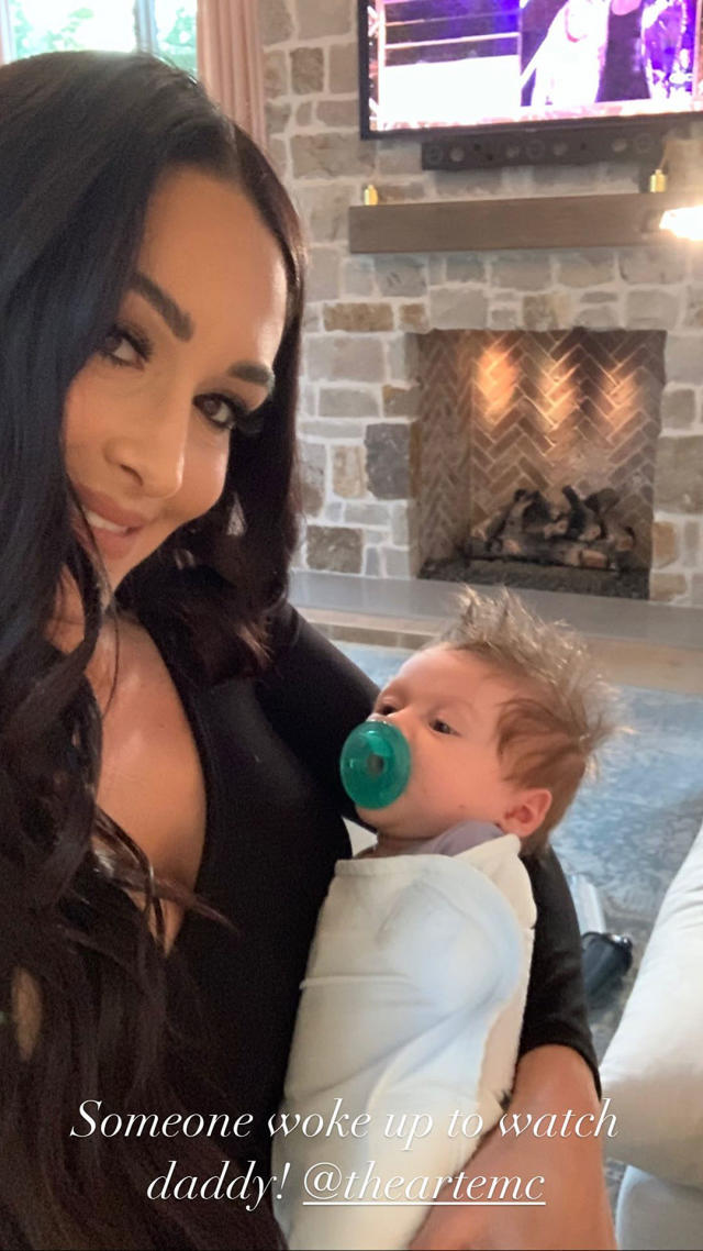 Nikki Bella's Son Matteo's Hair Is Flowing In Sweet New Pic