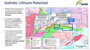 Galinée Lithium Potential