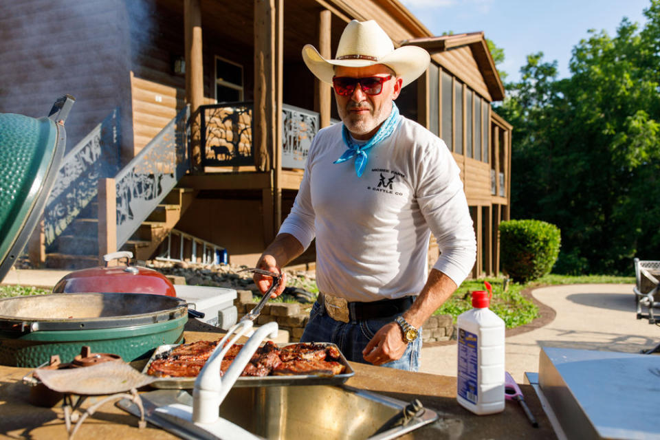 Steve McBee is the owner of McBee Ranch and Cattle, and the father of four sons who all work there. Paul Andrews/PEACOCK