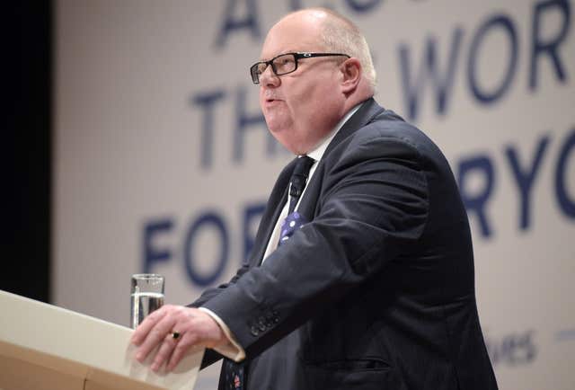 Eric Pickles addresses the Conservative Party Conference