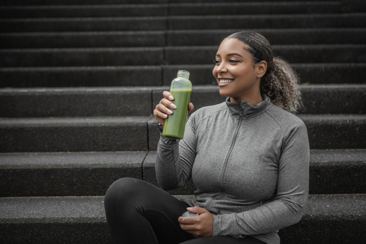 Portrait of a beautiful diverse female exercising outdoors