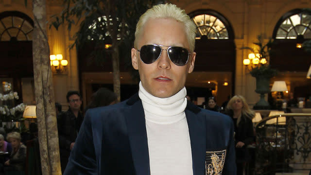 DAYUM JARED LETO! The 43-year-old heartthrob is set to play the Joker in the upcoming film <em>Suicide Squad </em>-- coming to theaters in 2016 -- and from the look of things, Leto is putting in some serious work at the gym! The Oscar winner posted an Instagram pic that has him showcasing some severe muscles bulging out of a tank top. <strong>Pictured: VEINS.</strong> <strong>WATCH: Sad News, Jared Leto Cut Off His Beautiful Long Hair </strong> Hulking out isn't the only major change Leto has made in the name of his Joker role. In March, he cut off his gorgeous long hair, to the despair of many of his fans. <strong>*cries*</strong> <strong>NEWS: First <em>Suicide Squad </em>Photo of Jared Leto as the Joker Is a Classic Callback! </strong> Yeah we're officially very ready for this movie to come out now. Unfortunately, since we have to wait until next year to finally see it, we fans are gonna need something else to tide us over. Like more Jared Leto torso pictures. <strong>WATCH: <em>Suicide Squad</em> First Cast Photo Revealed </strong> Thanks.