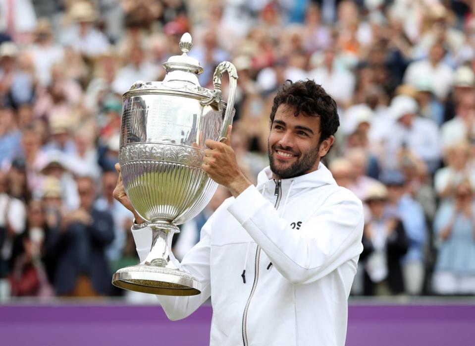 Matteo Berrettini was one of the favourites after winning at Queen’s Club  (PA Wire)