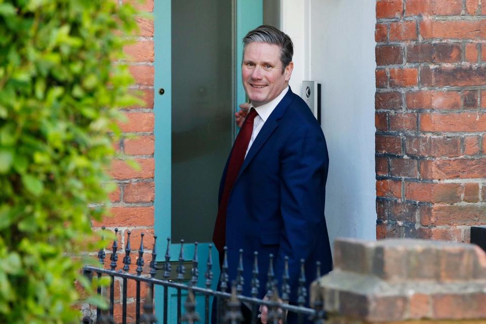 New Labour leader, Sir Keir Starmer leaves his home on April 4: Getty Images