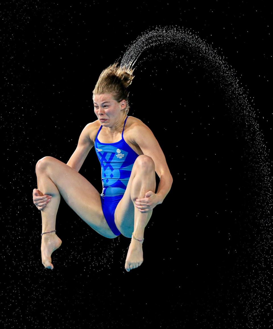 Scotland’s Clara Kerr in action during the women’s 3m springboard (Bradley Collyer/PA) (PA Wire)