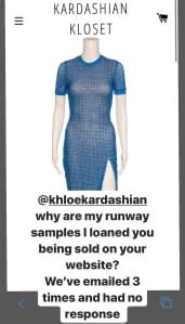 A Designer Accused Khloe Kardashian of Selling a Dress That Was Loaned