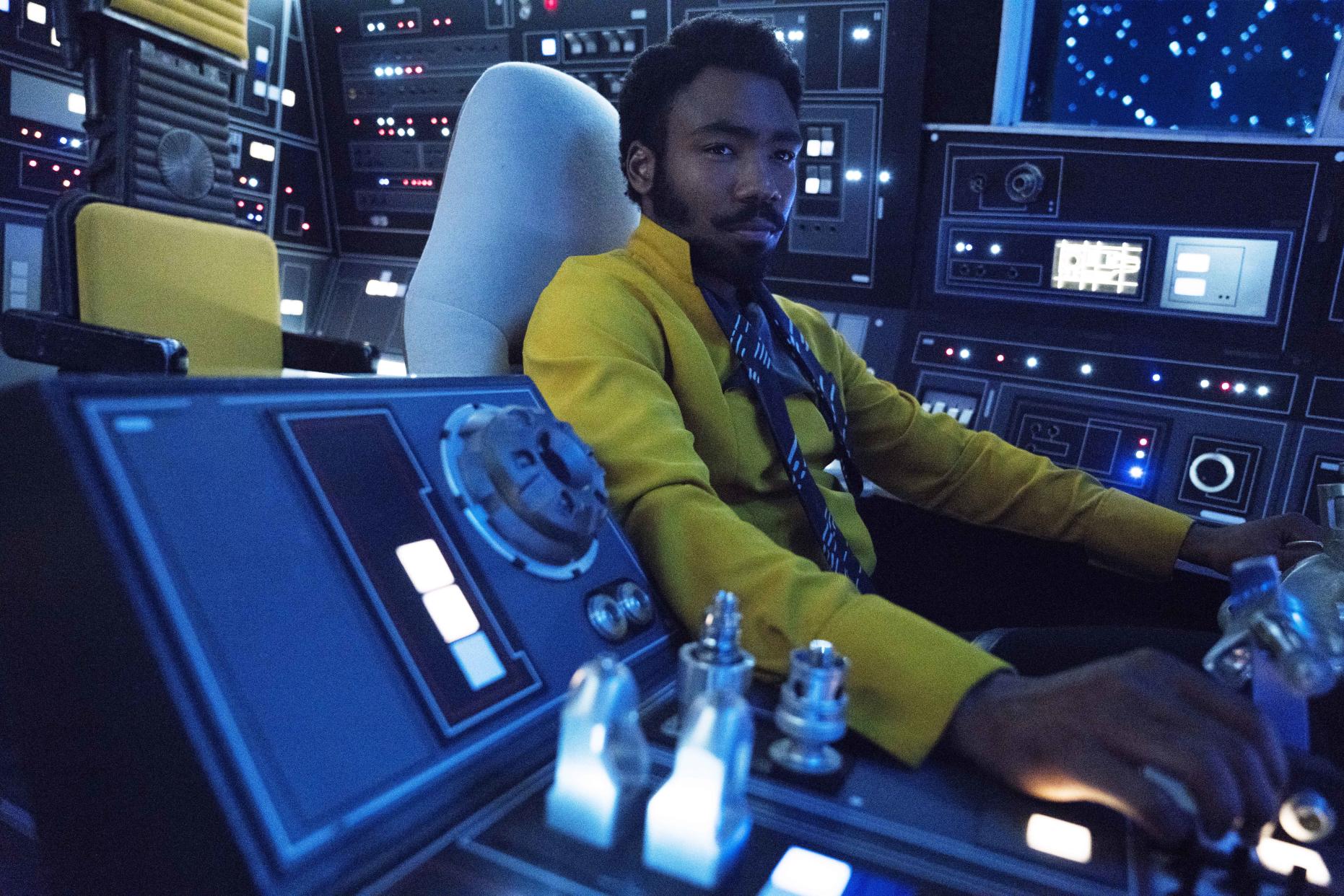 Donald Glover as Lando Calrissian in Solo: A Star Wars Story