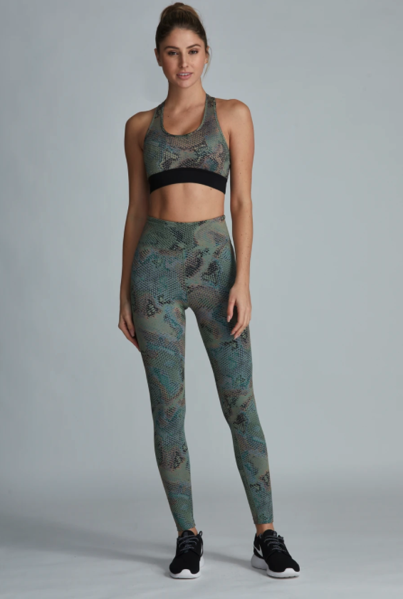 Actress Jenna Dewan was spotted in the Noli Yoga Serpent leggings and bra. Image via Noli Yoga.