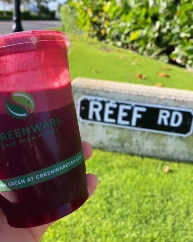 Amici Market's fresh-pressed juice called The Reef is named after Palm Beach's Reef Road.