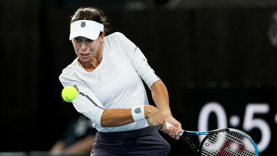 Seen here, Ajla Tomljanovic in action at the Adelaide International.