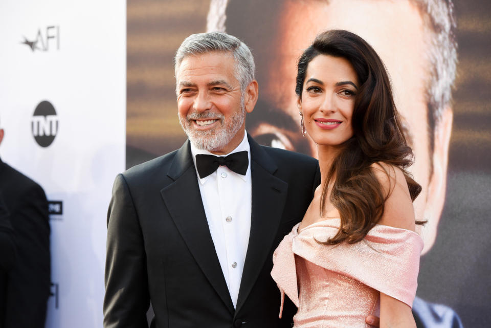 George and Amal Clooney welcomed twins in 2017.  (Photo: Presley Ann via Getty Images)