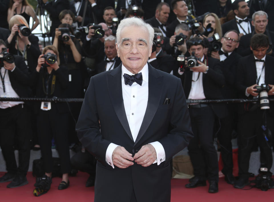 FILE- Martin Scorsese poses for photographers upon arrival at the opening ceremony of the 71st international film festival, Cannes, southern France, May 8, 2018. When Martin Scorsese premieres his latest film, "Killers of the Flower Moon," at the Cannes Film Festival on May 20th, it will return Scorsese to a festival where he remains a part of its fabled history. (Photo by Joel C Ryan/Invision/AP, File)