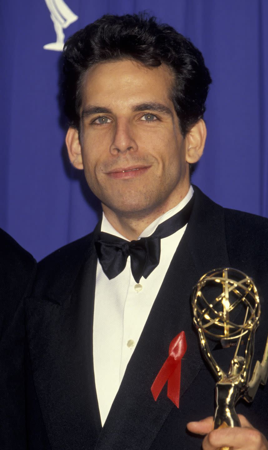 <p>Before he was a comedic film icon, Ben Stiller was just starting out in the business—with a full head of thick, dark curls. </p>