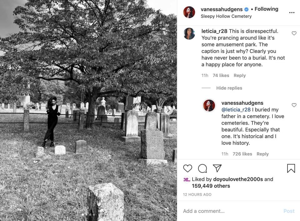 vanessa hudgens cemetery