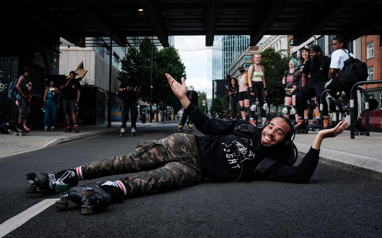 World Rollout Day earlier this month saw skaters join together to add their voices to the Black Lives Matter protests - Yousef Al Nasser