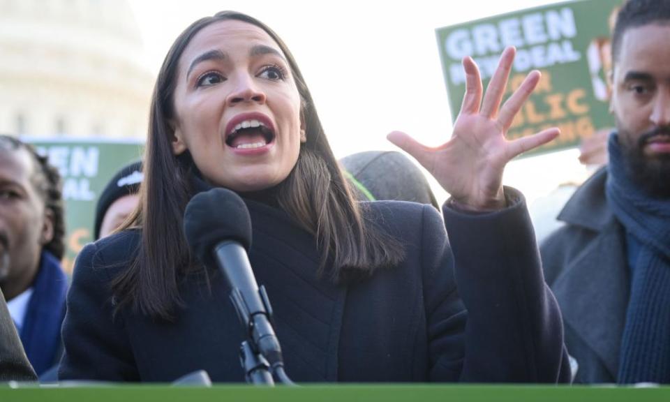 Alexandria Ocasio-Cortez in Washington DC, on 14 November.