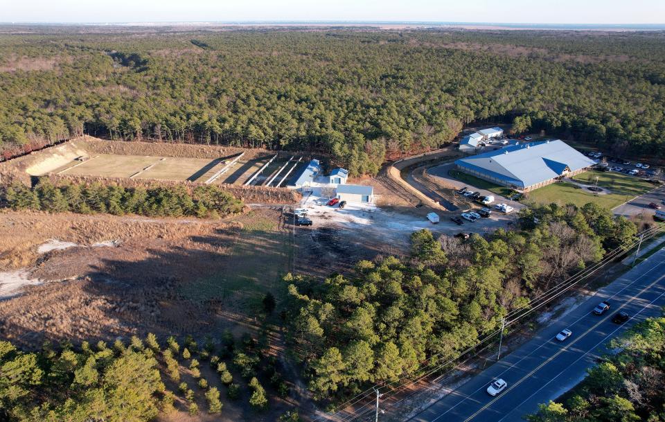 The Shooters Sporting Center on Route 539 in Little Egg Harbor is shown Friday, December of 15, 2023. The Ocean County Board of Commissioners will be acquiring the facility for its gun range, which the county government says is needed for hundreds of local law enforcement officers to train at and to qualify for their weapons' certification. The $10.5 million acquisition will be finalized on Wednesday at the board's last meeting of the year.