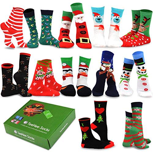 TeeHee Christmas Holiday 12-Pack Gift Socks for Women with Gift Box (Holiday-C) (Amazon / Amazon)