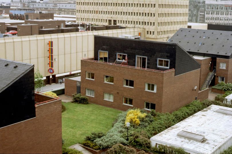 Cromford Court flats looking towards C&A on Market Street