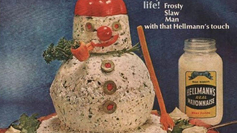 Retro advertisement Hellmann's Frosty Slaw Man