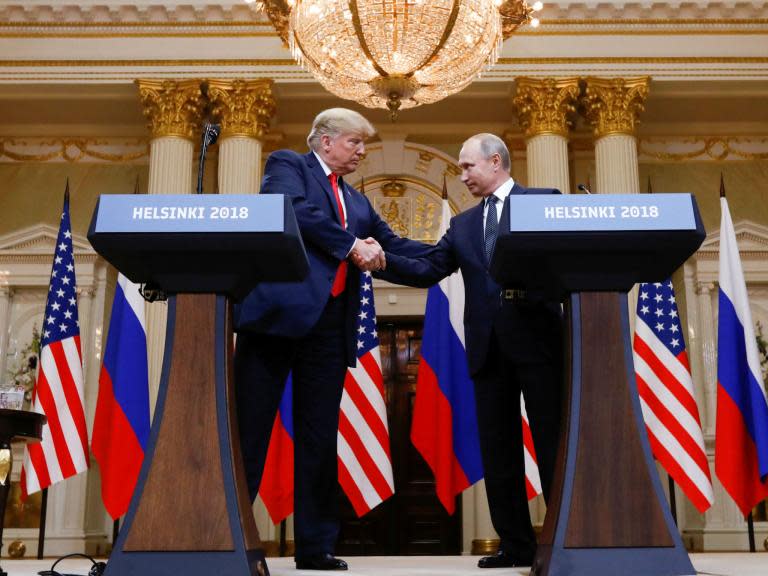 Trump-Putin meeting: Bipartisan outrage as 'disgraceful' US president sides with Russian leader over election meddling