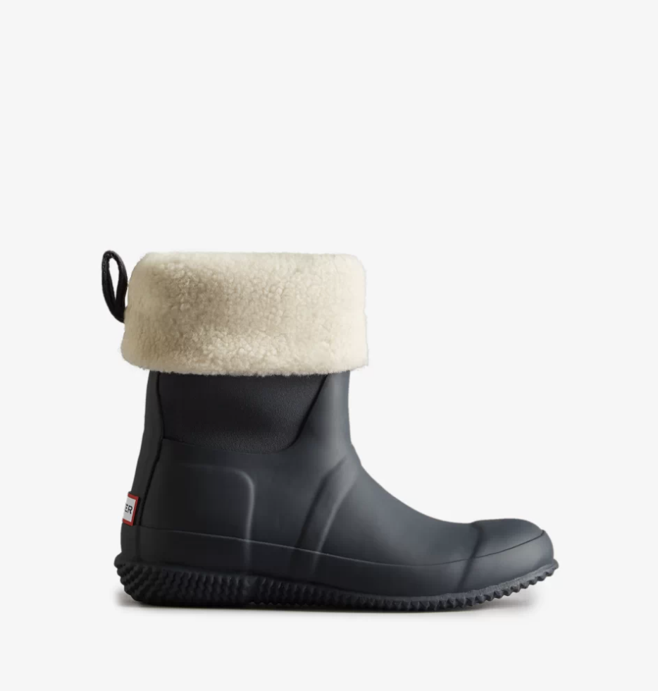 Insulated Roll Top Vegan Shearling Boots (photo via Hunter)