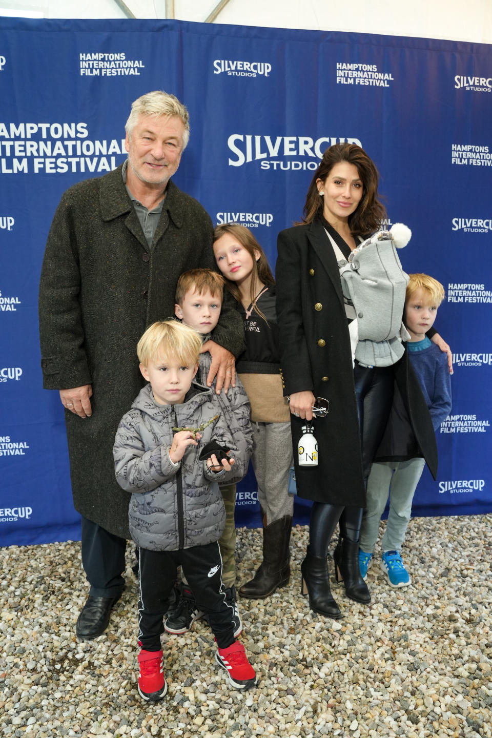 Hilaria with Alec and their kids