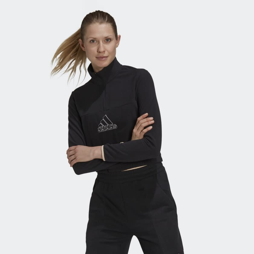 Brand Love Polar Fleece Embroidered Half-Zip Sweatshirt- adidas Canada