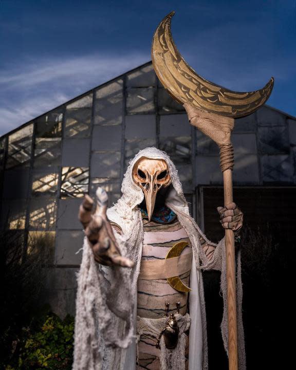 Eric Allan Hall as Khonshu from “Moon Knight” (Courtesy Eric Allan Hall, photo credit Michael Heassler)