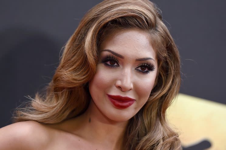 Teen Mom OG star Farrah Abraham is in hot water once again for posting a photo of her 7-year-old daughter, Sophia, in a bikini. (Photo: Getty Images)