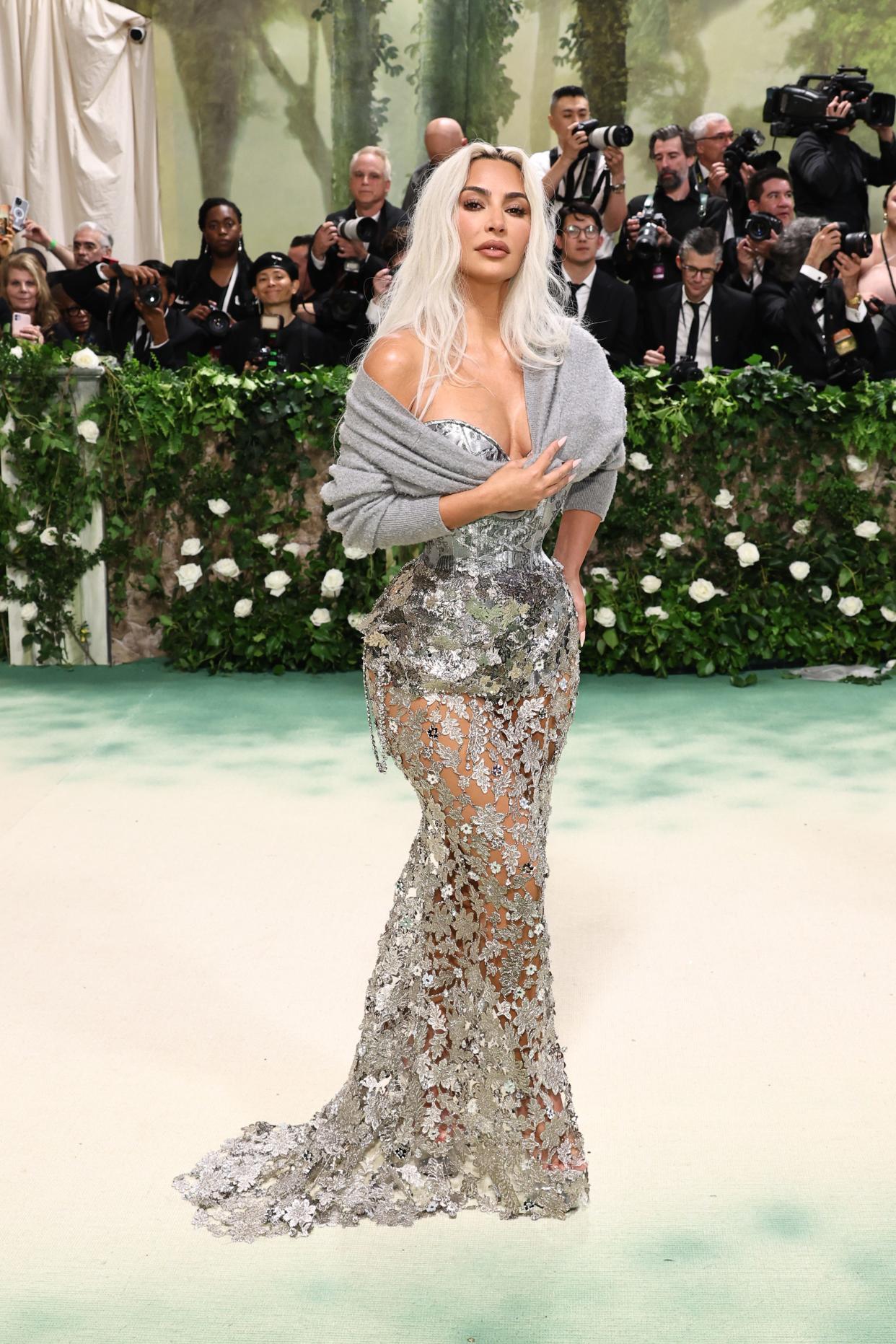 Kim Kardashian attends the 2024 Met Gala.