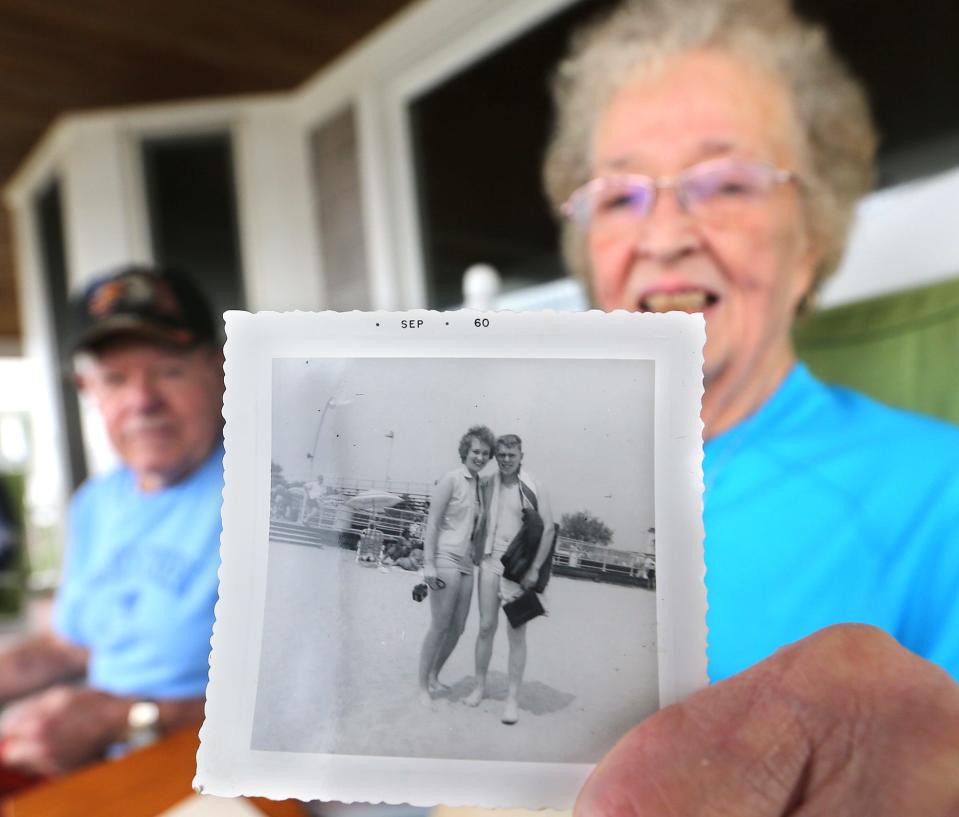 Patricia and Richard Hathaway were dating in 1960 and they married in 1962, honeymooning at York Beach 60 years ago.