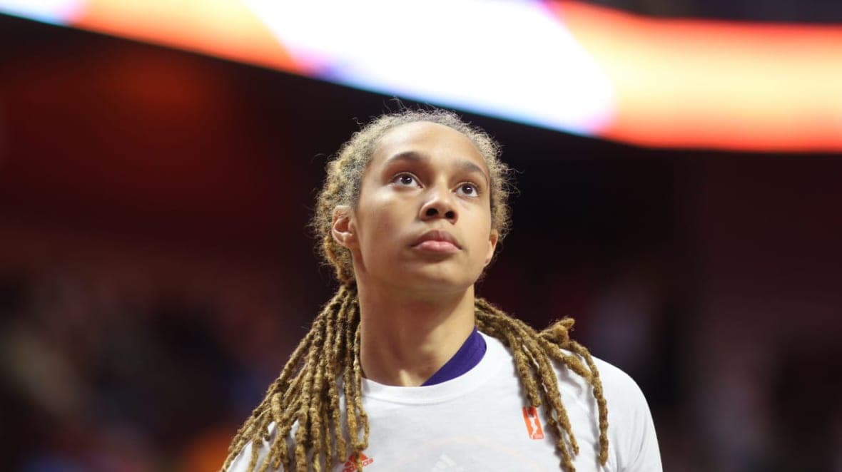 Brittney Griner No. 42 of the Phoenix Mercury during warm up before the Connecticut Sun Vs Phoenix Mercury, WNBA regular season game at Mohegan Sun Arena on August 20th, 2017 in Uncasville, Connecticut. (Photo by Tim Clayton/Corbis via Getty Images)