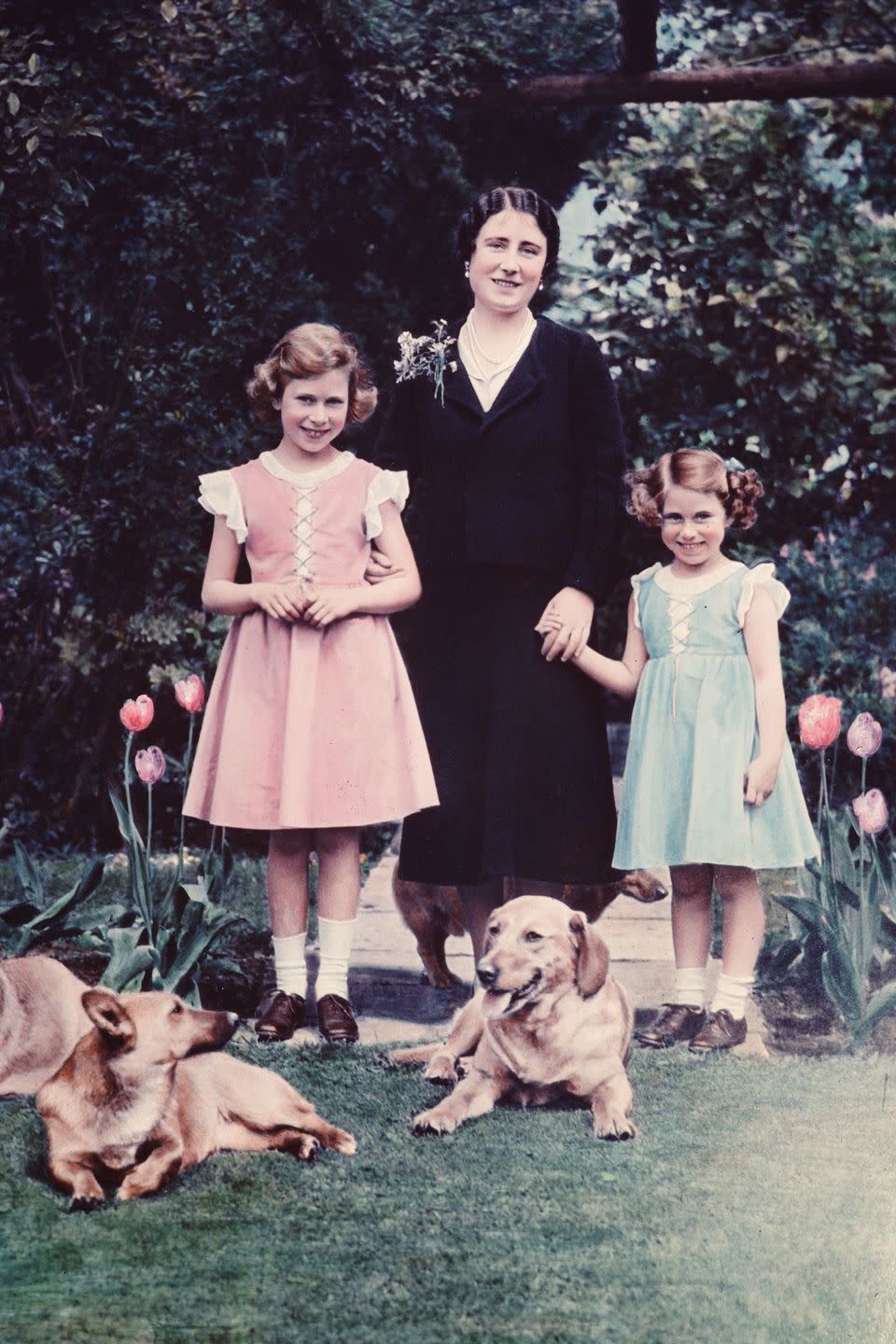 Princess Elizabeth, the Future Queen Mother, and Princess Margaret