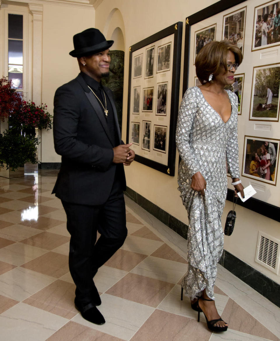 Singer and songwriter Ne-Yo and Harriett Loraine Burts at the State Dinner in honor of Chinese President Xi Jinping, in the East Room of the White House in Washington, DC. 