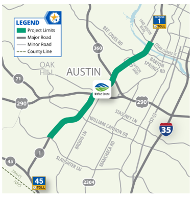 MoPac South project map